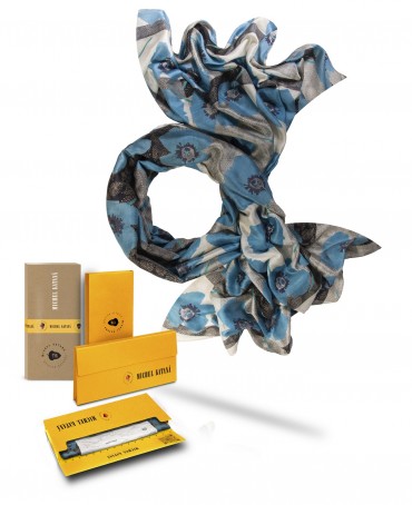 Палантин Женский SN40-FL.DE.DIEU/BLEU